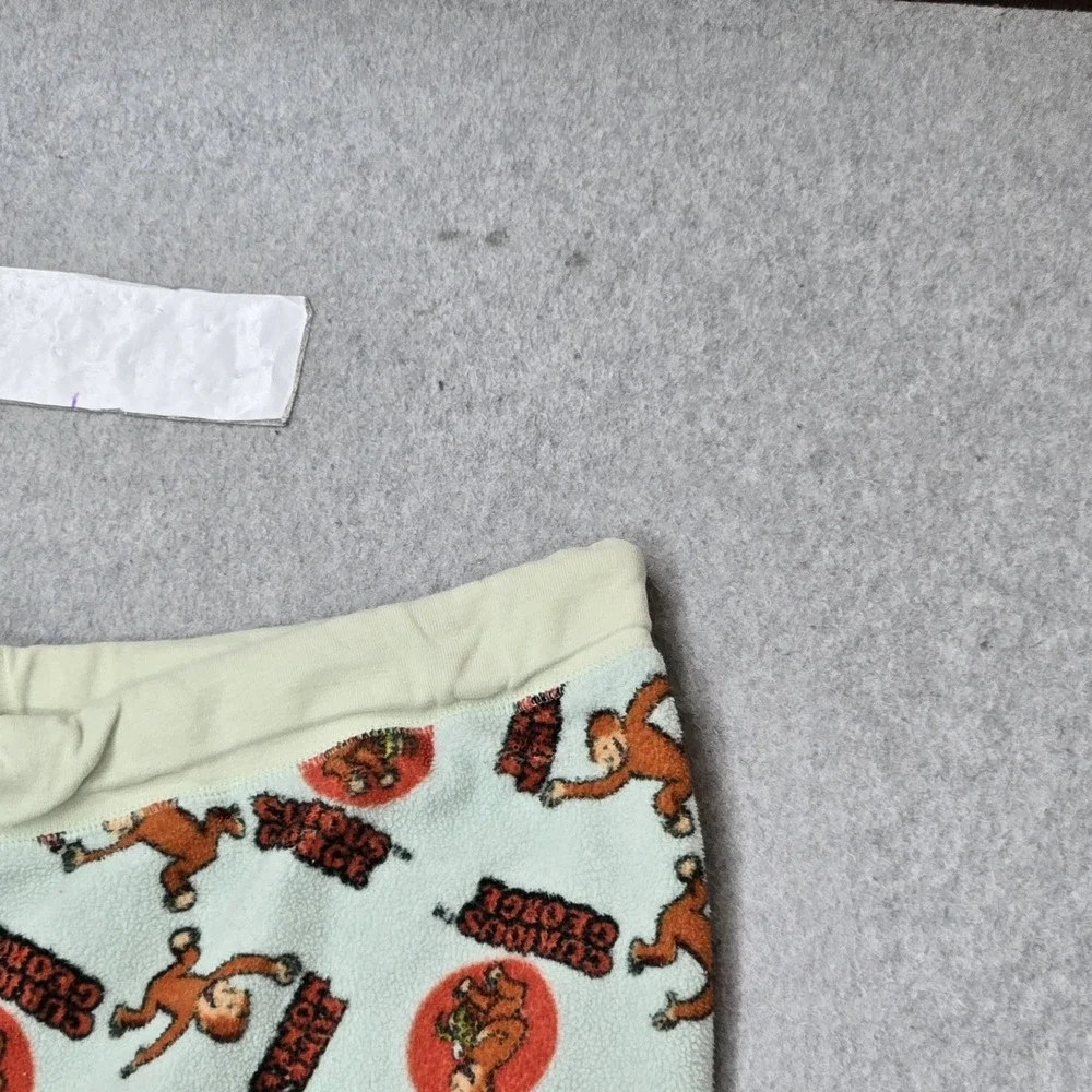 VINTAGE Curious George Men Sleepwear XXL Pajama Pants Sweatpants Fleece